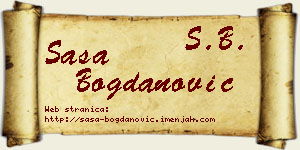 Saša Bogdanović vizit kartica